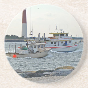 Coming Zuhause - Fishing Boats in Barnegat Inlet I Untersetzer