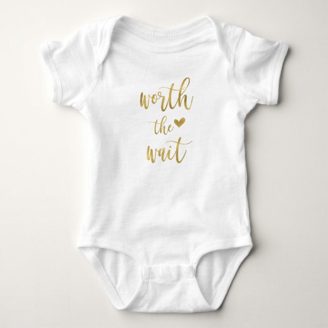Coming Zuhause, worth the wait, Hello World baby g Strampler (Vorderseite)