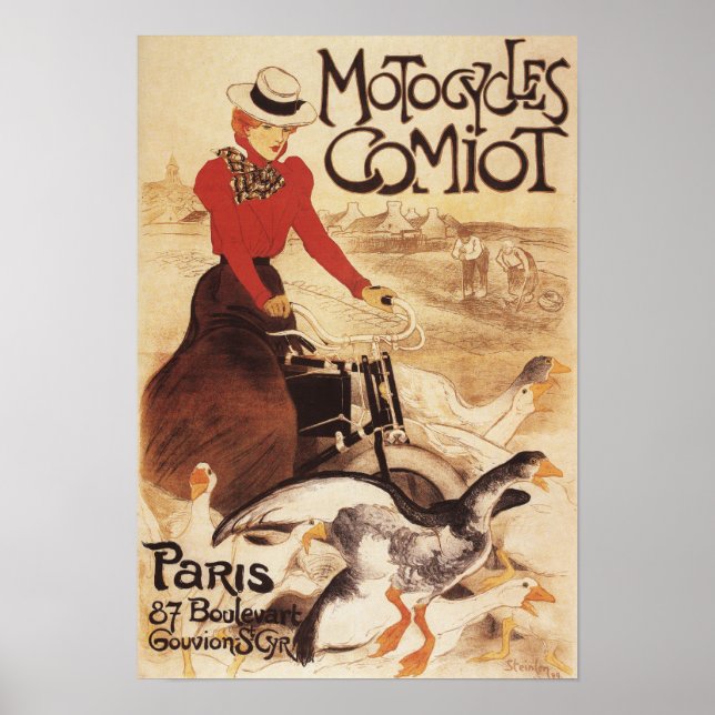 Comiot Motocycle Woman and Gänse Promo Poster (Vorne)