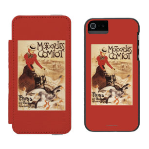 Comiot Motocycles Frau und Gänsepromo-Plakat Incipio Watson™ iPhone 5 Geldbörsen Hülle