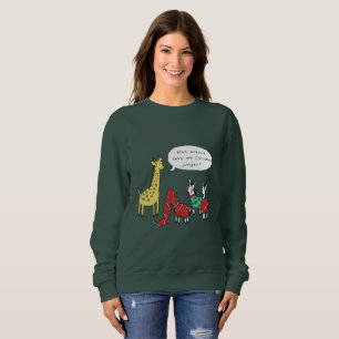 Comique classique du pullover   de Noël de zèbre