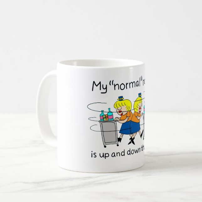 | comique Jetlagged mon itinéraire normal tasse de (Devant gauche)