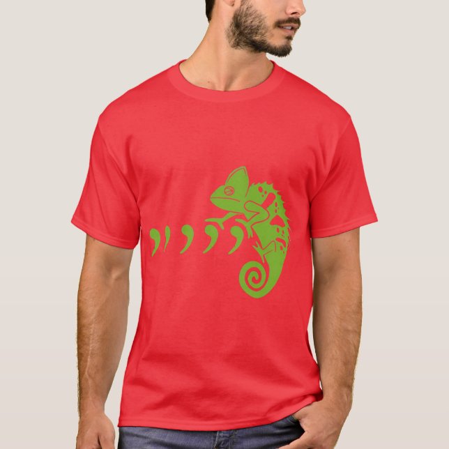 Comma Chameleon Funny 80shrowbackHE ORIGINAL 80s M T-Shirt (Vorderseite)