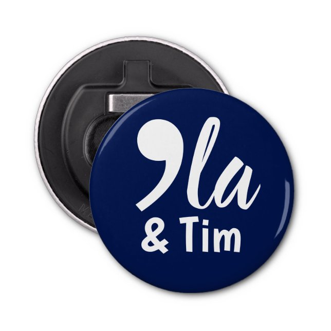 Comma Kamala und Tim 2024 Flaschenöffner (Vorderseite)