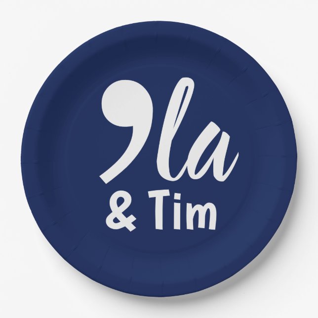 Comma Kamala und Tim 2024 Pappteller (Vorderseite)