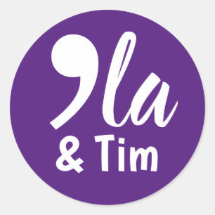 Comma Kamala und Tim 2024 Runder Aufkleber
