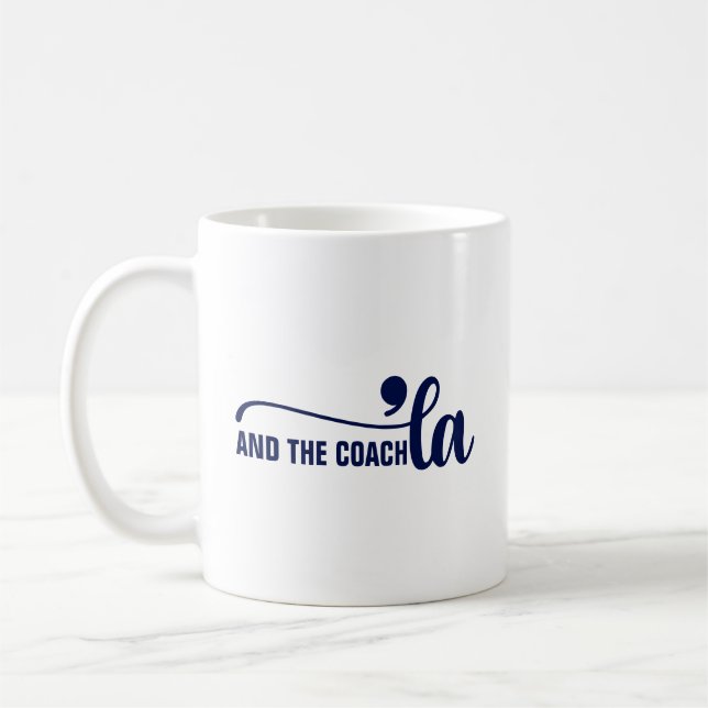 Comma la & Coach | Kamala Harris Coach Blue Kaffeetasse (Links)