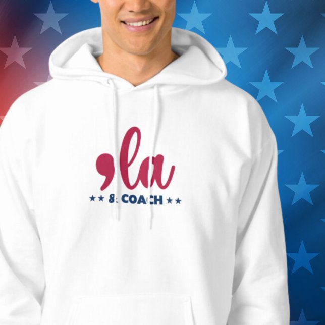 Comma la & Coach Kamala Harris Tim Walz Hoodie (Von Creator hochgeladen)