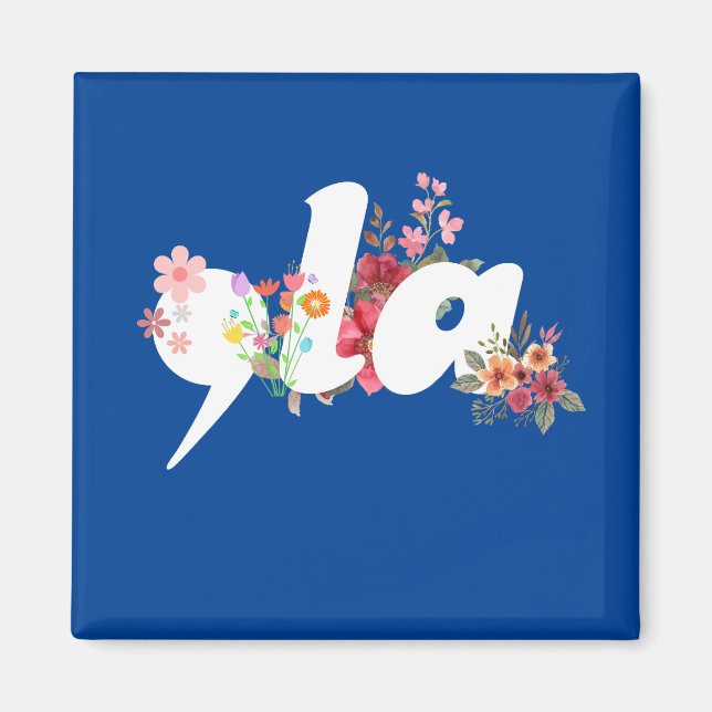 Comma la Floral Kamala Harris Präsident Blume Magnet (Vorne)