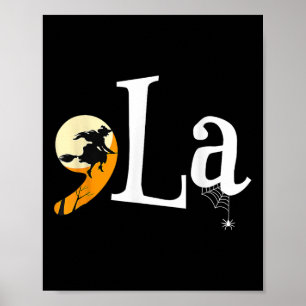 Comma La Funny Kamala Harris Halloween Pumpkin Poster