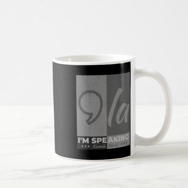 Comma La Funny Zitat Kamala Harris 2024 Kaffeetasse (Rechts)