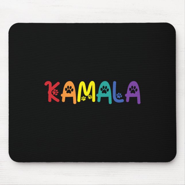 Comma La Harris Funny Cat Lettering Lgbt Rainbow F Mousepad (Vorne)