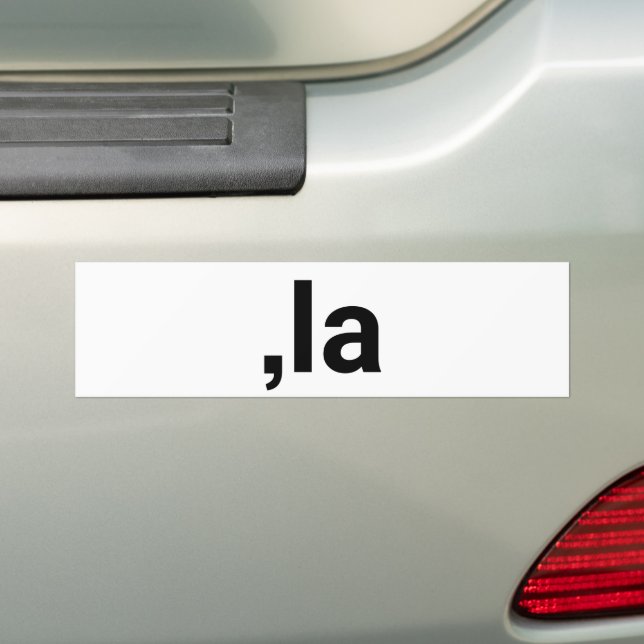 Comma La kamala Aussprache lustig Schwarz-weiß Autoaufkleber (Auf Auto)
