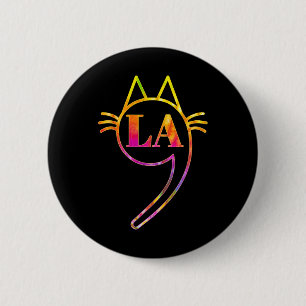 Comma La Kamala Cat Gefärbte Krawatte Retro Harris Button