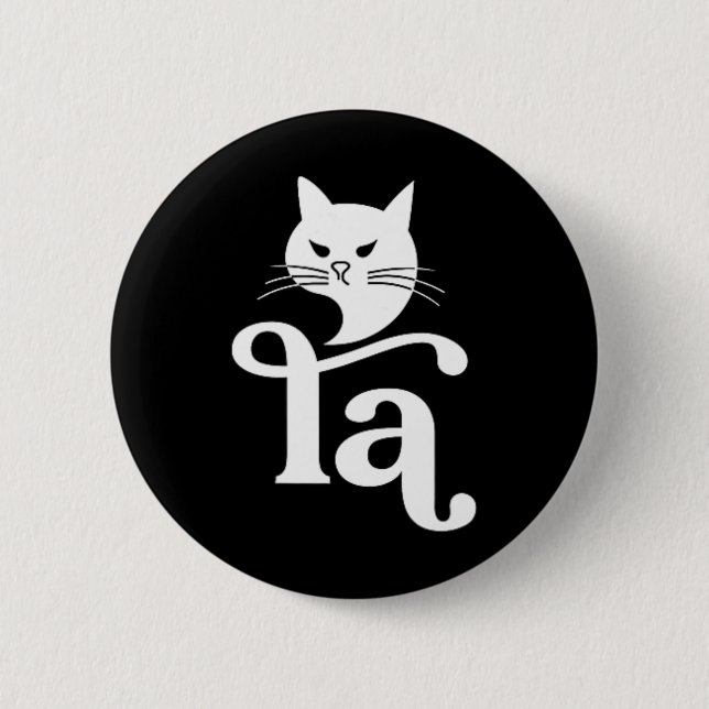 Comma La Kamala Harris 2024 Funny Childless Cat La Button (Vorderseite)