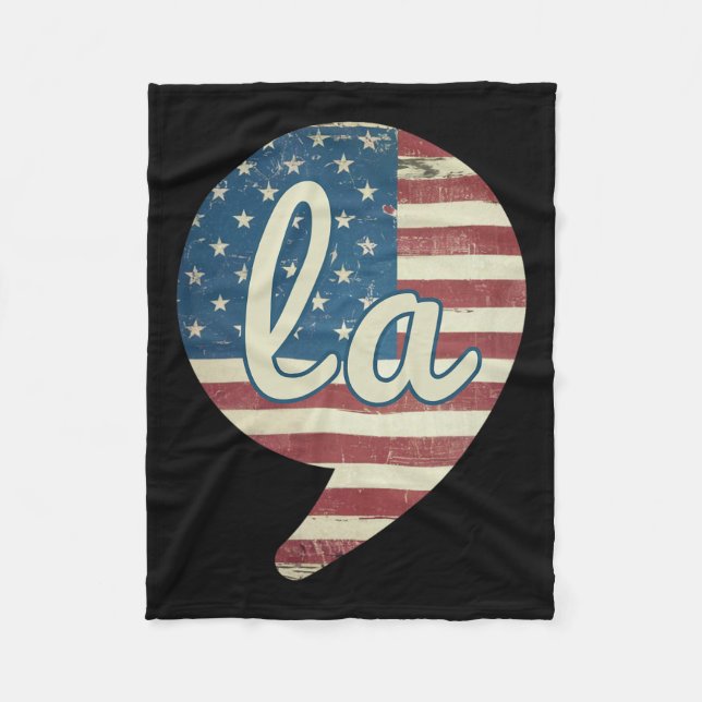 Comma La Kamala Harris American Flag Comma + La Fleecedecke (Vorderseite)
