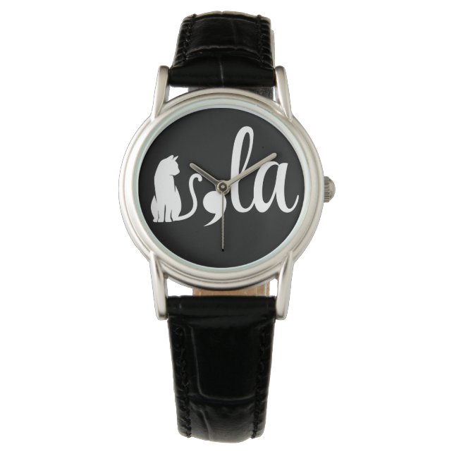 Comma La Kamala Harris - Katzenmutter für Kamala Armbanduhr (Vorderseite)