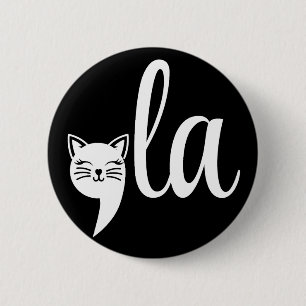 Comma La Kamala Harris - Katzenmutter für Kamala Button