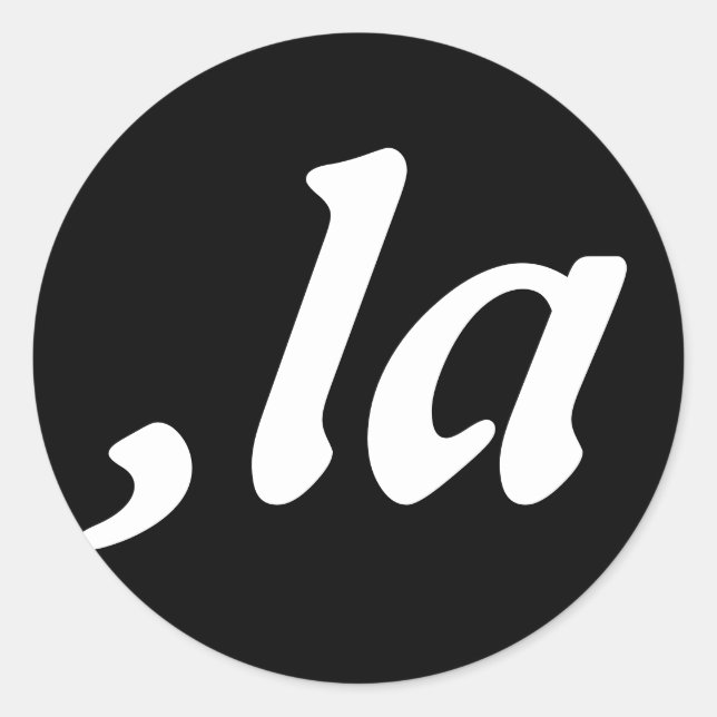 Comma La Kamala Harris - maßgeschneidertes Textdes Runder Aufkleber (Vorderseite)