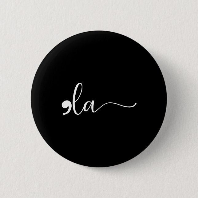 Comma La Kamala Harris Punctuation La Election Vot Button (Vorderseite)