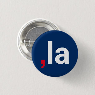 Comma La kamala lustige Aussprache rot-blau Button
