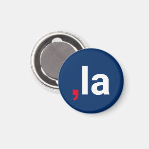 Comma La kamala lustige Aussprache rot-blau Magnet