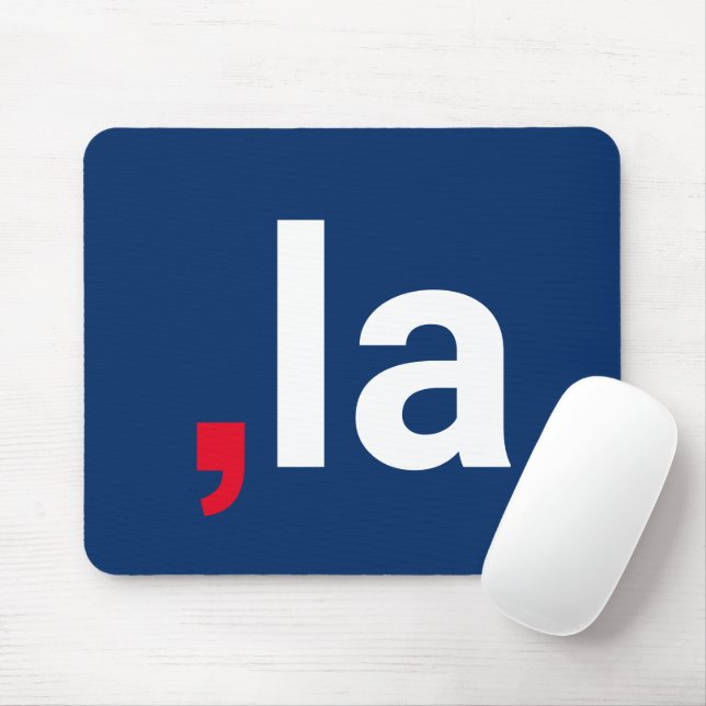 Comma La kamala lustige Aussprache rot-blau Mousepad (Mit Mouse)
