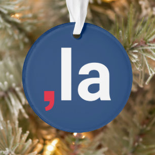 Comma La kamala lustige Aussprache rot-blau Ornament