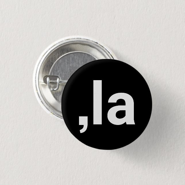 Comma La kamala moderne Typografie komisch schwarz Button (Vorne & Hinten)