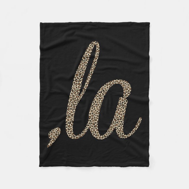Comma La Leopard Print Funny Fleecedecke (Vorderseite)