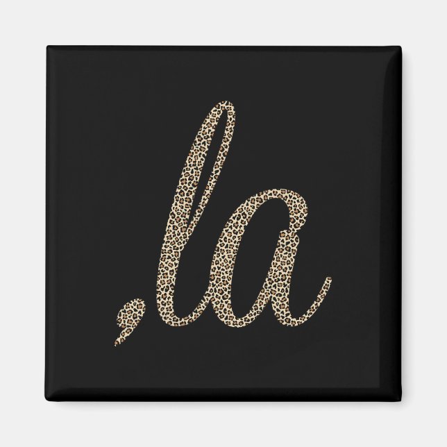 Comma La Leopard Print Funny Magnet (Vorne)