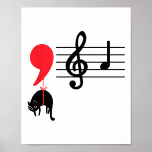 Comma La Musiknotens Kamala Harris Music Teacher E Poster
