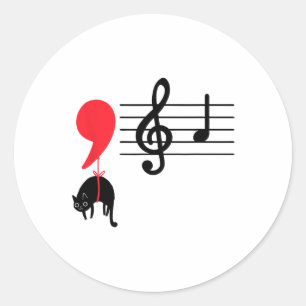 Comma La Musiknotens Kamala Harris Music Teacher E Runder Aufkleber