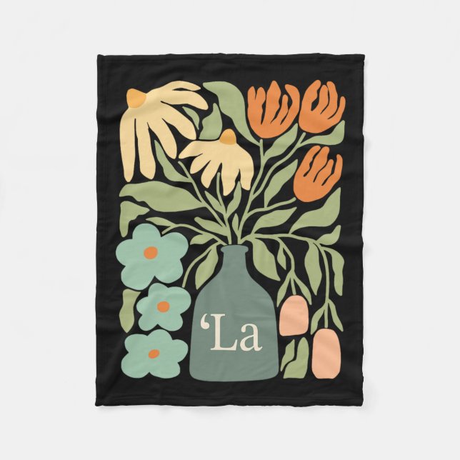 Comma La Subtle Boho Blume Kamala Harris Frau P Fleecedecke (Vorderseite)