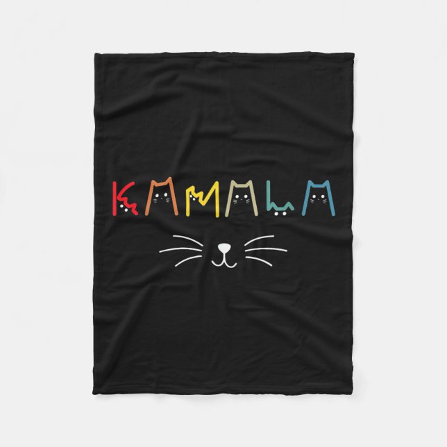 Commala Cat Lettering Positive Funny Cat Letters Fleecedecke (Vorderseite)
