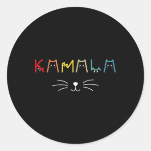Commala Cat Lettering Positive Funny Cat Letters Runder Aufkleber