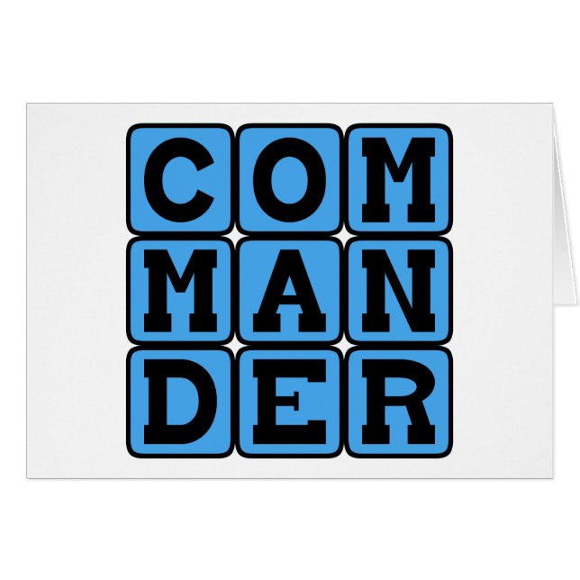 Commandant, chef militaire (Devant horizontal)