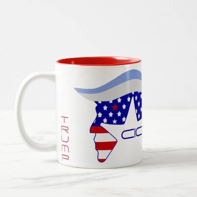 Commandant En Chef Trump 2024 Mug À Café À Deux To (Gauche)
