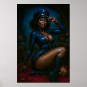 Commandant Gail Kween Affiche Pinup Sci-Fi Sulta