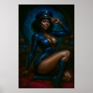 Commandant Gail Kween Affiche | Pinup Sci-Fi Sulta