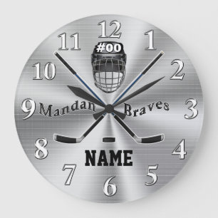 Commande à façon votre horloge murale d'hockey