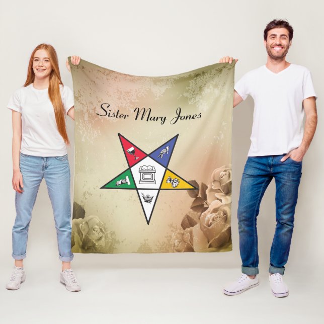 Commande de couverture en polaire Etoile de l'Est (En situation)