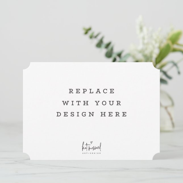 COMMANDE D'IMPRESSION Carte 7 x 5 pouces bordure T (Debout devant)