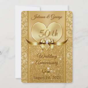 Commande personnalisée Invitations du 50e annivers