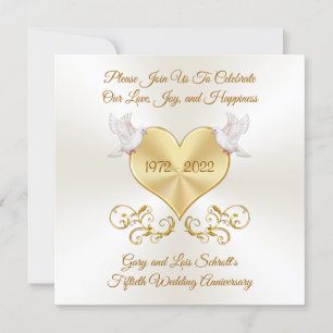 Commande spéciale Lois, invitations 50e anniversai