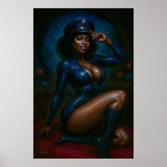 Commander Gail Kween Poster | Sinnlicher Sci-Fi Pi (Vorne)