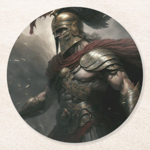 Commander Runder Pappuntersetzer