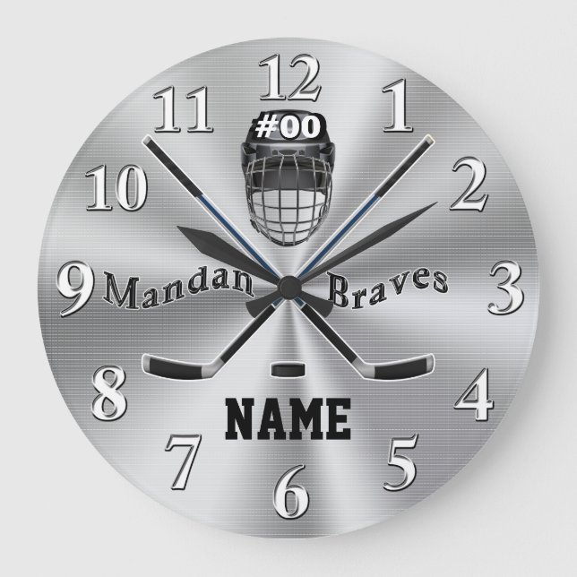 Commandez sur mesure votre horloge murale de hocke (Recto)