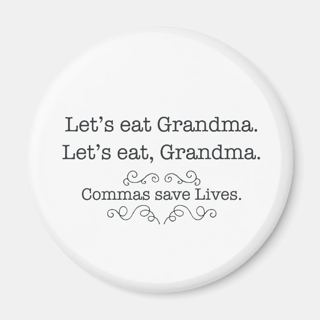 Commas Rett Lives Magnet (Vorne)
