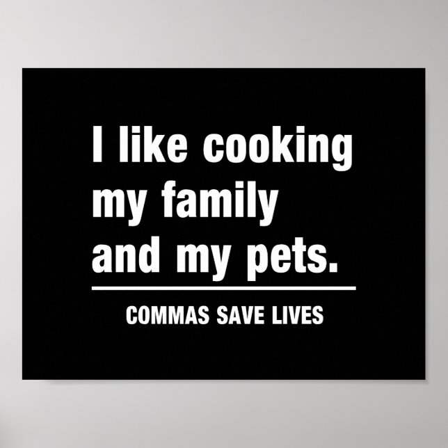 Commas Save Lives Poster (Vorne)